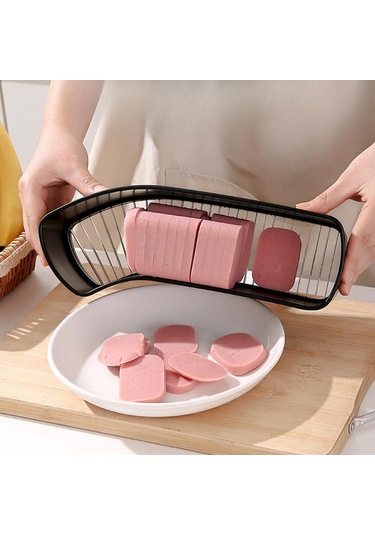 Homyl Muz Dilimleyici Salatalık Meyve Kesici Çok İşlevli Siyah