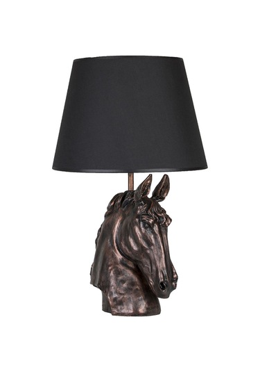 Qdec Modern Dizayn At Abajur Bakır Siyah Diğer