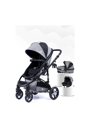 Maxi Taxi Fast Pro Alüminyum Travel Sistem Bebek Arabası - Cotton Grey