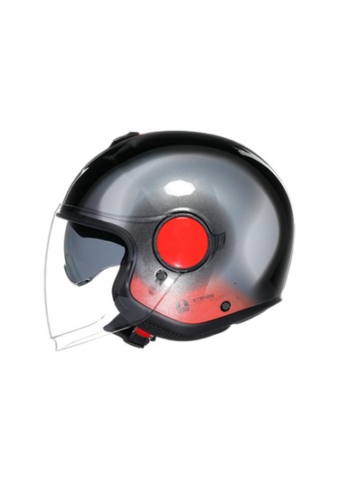 Agv Eteres Levanto Motosiklet Kaskı Gri - Siyah - Kırmızı