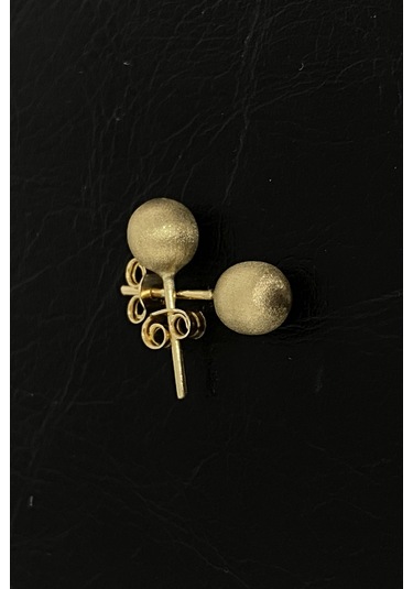 Zümrüt Sarraf 14 Ayar Altın Top Kadın Küpe N11.20609