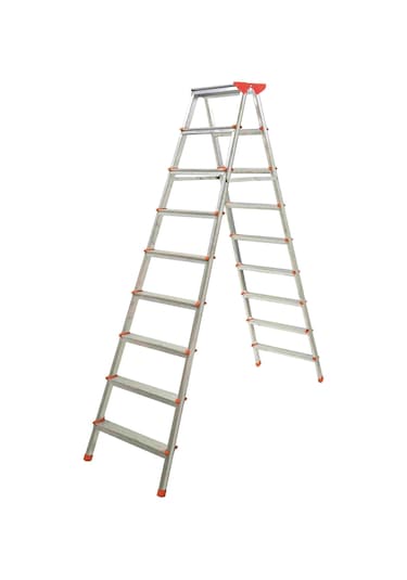 Alüminyum Çift Çıkışlı 9 Basamaklı Merdiven 2 Metre Accm.07
