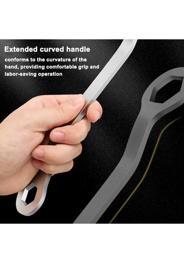 Ranyeek Motor Geyik Vidası Çıkarma Aracı - 17mm/24mm İki Uçlu Altıgen/çiçekli Anahtar - Profesyonel Bakım Aleti Cr-v Çelik