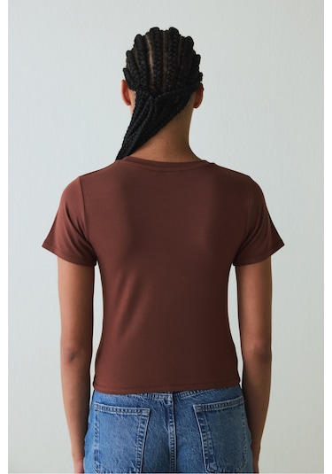 Penti Kapuçino Bisiklet Yaka Slim Fit Modal Baby Tee Tişört