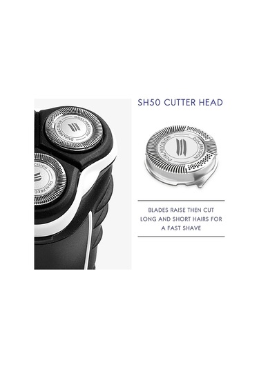 5000 Serisi Tıraş Makineleri İçin 6'lı Yedek Başlık Paketi Sh50, S5000 S5420 S5380 S5351 Çok Hassas Bıçaklar