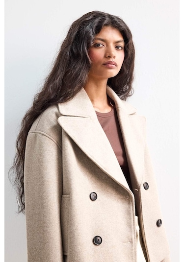 Defacto Regular Fit Düğmeli Kaşe Kaban E8646ax25aubg501 Bej