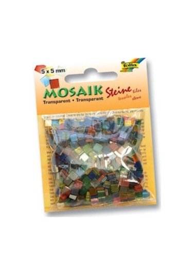 Folia Transparan Mozaik 5X5 Mm. 700 Adet 20 Renk Karışık