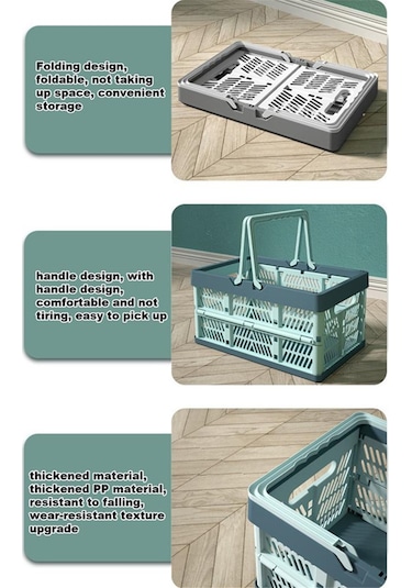 Xiaaokeji Açık Katlanır Piknik Sepeti Taşınabilir Kamp Depolama Konteyner B Pembe