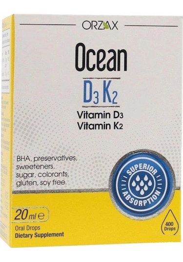 Ocean D3K2 Damla Takviye Edici Gıda 20 ML