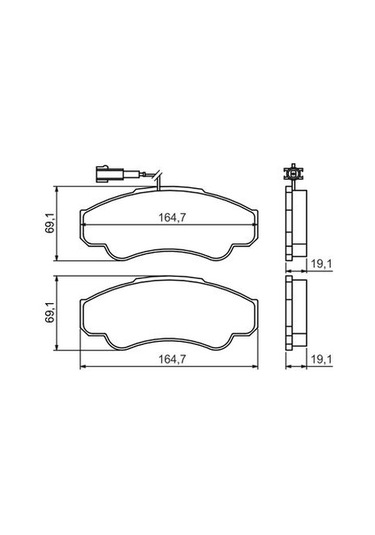 Citroen Jumper 2.2hdi 2002-2006 Bosch Ön Balata 23858