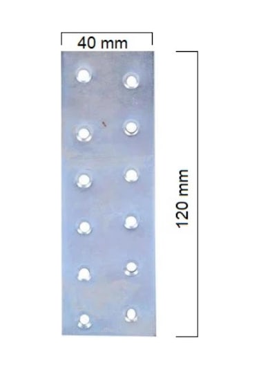 Metal Düz Gönye Lama 40x120 2mm Gri