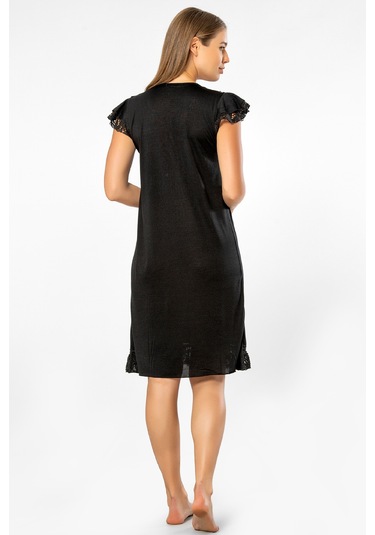 Türen Kadın Gecelik 3284/siyah Siyah