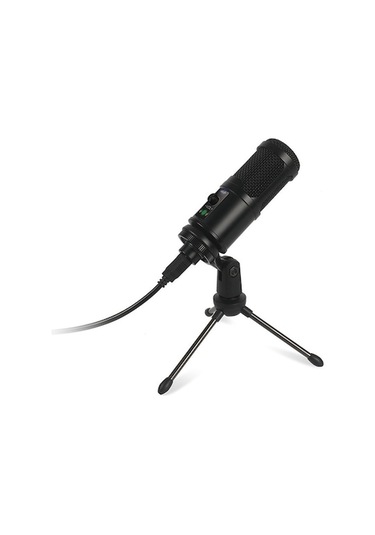 Bm-65 Usb Kondenser Mikrofon, Canlı Yayın Ve Toplantılar İçin, Siyah, Üç Ayaklı Sehpa Dahil