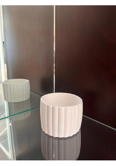 Mezbi Beton Yuvarlak Mini Saksı