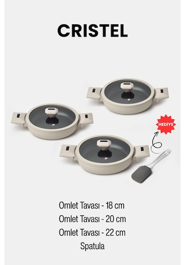 Gigilli Cristel 7 Parça Sahan Seti Mat Krem Krem