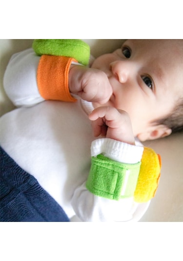 Babyjem Çıngıraklı Çorap Ve Bileklik Aslan Ve Kurbağa Turuncu - Yeşil