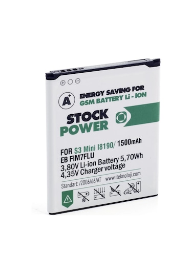 Stock Power Samsung Galaxy S3 Mini i8190 Uyumlu Batarya