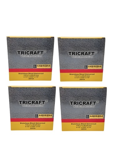 Trıcraft 4 Kutu 4x25 100 Adet Metal Kesici Taş 115x1.0x22 Mm