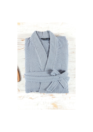 Nicola Kimono %100 Pamuk Erkek Bornoz - Mavi 8682116238229 Mavi