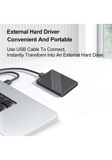 Harici Sabit Sürücü Usb 3.0 Taşınabilir Katı Hal Sürücüsü, Kararlı 5 Gbps İletim 2.5'' Metal Sabit Sürücü Dizüstü Bilgisayar Android Ve Windows İçin