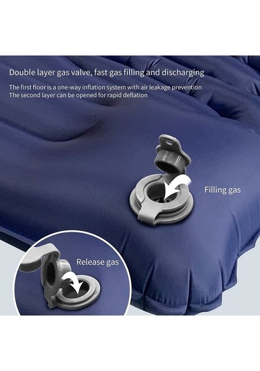 Wondernest Yeşil Yatağı Yastıklı Uyku Tipi Şişme Şişirme Pres Pedi Naylon+tpu Matı Kamp Hava Yatağı Gm-am25 - Pl Altın