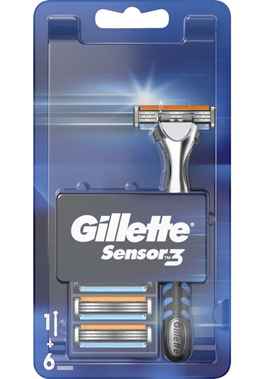 Gillette Sensor3 Tıraş Makinesi + Yedek Tıraş Bıçağı 5 x 6'lı