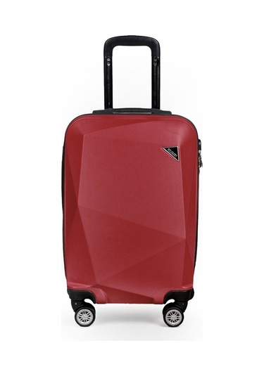 Polo&Sky Elmas Model Vişne Renk Kabin Boy Valiz Bavul Vişne