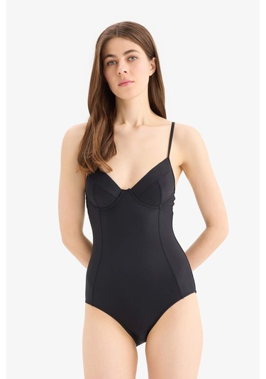 Defacto Regular Fit İnce Askılı Mayo-fall İn Love E4795ax25smbk81 Siyah