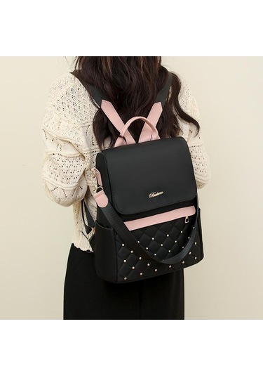 Dancemonkey Siyah Sırt Sırt Sıçramaya Karşı Karşı Kapasiteli Kahve Kadın Hırsızlığa Çantası Çantası Çanta Büyük & Cq Siyah - Kahverengi