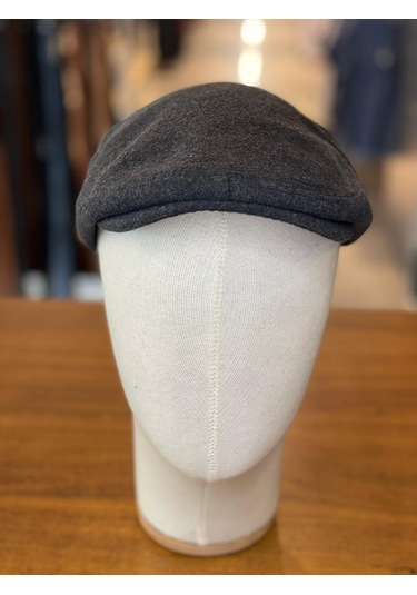 İngiliz London Model Kaşe Kumaş Kasket Şapka Füme