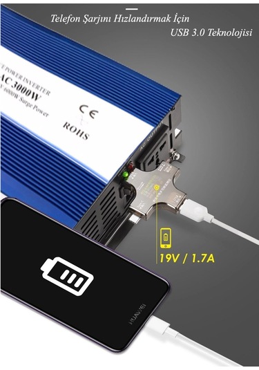 Alpex 1000 W Tam Sinüs Ups İnverter