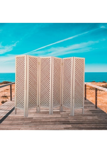 Ahşap Paravan 6 Kanatlı Oda Bölme