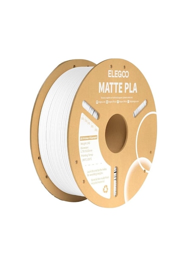Elegoo Pla Matte Filament Beyaz