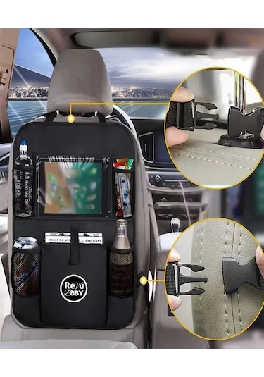 Araç Koltuk Arkası Organizer Tablet Telefon Tutucu
