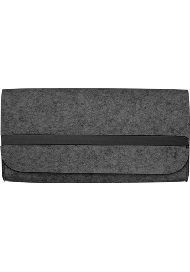 Koyu Gri Çevre Birim Çantası Bilgisayar Koruyucu Kapak Klavye Taşıma Çantası Klavye Çantası Keçe Çanta Klavye Paketi 37x17x4cm