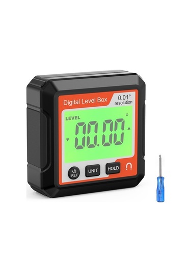 Novahub Su Terazisi Dijital Açılı Ölçer, Eğimölçer Manyetik Tabanlı Lc Beyaz, Elektronik Açıölçer