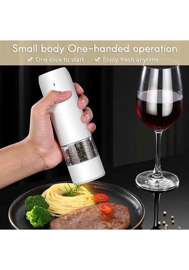 Leezsing Baharat Öğütücü Mutfak Elektrikli Öğütme Şişesi 6 Hız Ayarlanabilir Kalınlık Usb Deniz Tuzu Sichuan Biberi İçin Uygun