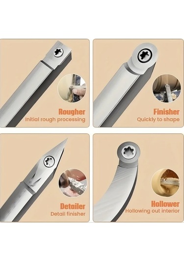 Elmpaly Elmas Radyuslu Sert Metal Ahşap Tornalama Kalemi Universal Keski Ucu