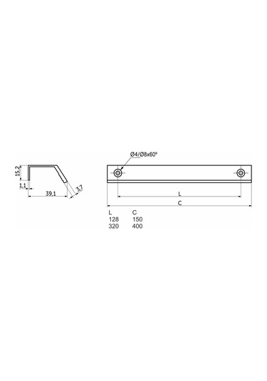 Aksmebel Mobilya Üstü Sapı 320 400 Mm Altın 1 Adet 305254410 Altın Rengi