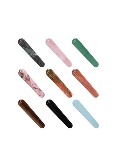 Kanlı Taş Gül Kuvars Yoni Değnek Gerçek Beyaz Kristal Masaj Değnek Obsidyen Yoni Sopa Doğal Taş Vücut Masaj Sopa Yüz Masajı Bar Ztwfar Çok Renkli