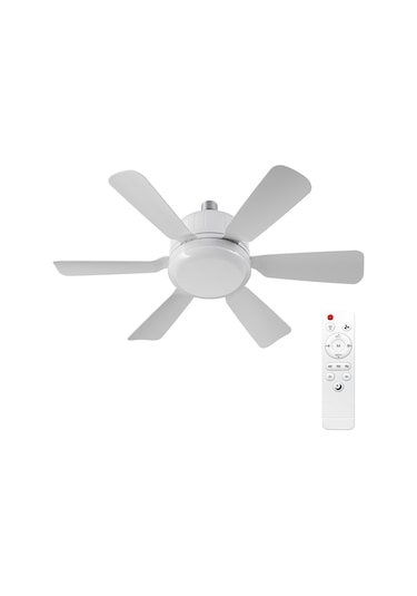 Ximistore9 Beyaz 6 Kanatlı Fantezi Lamba: Sessiz Çalışma, 3000k-6500k Renk Sıcaklığı Ayarı, Kumanda Kontrol Pil Dahil Değil Diğer