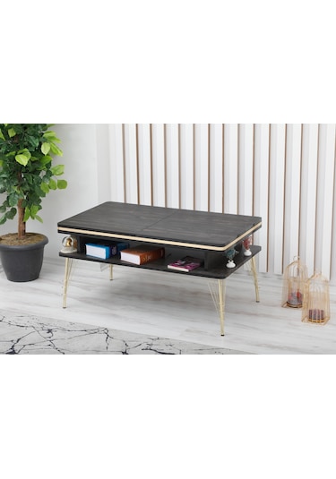 Satranç Ve Tavla Orta Sehpa siyah