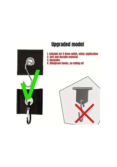 Trendooze Cloud011 8 Adet S Kancalı Caravan Branda Kancası 5-8mm Askılı İç Dış Dekor