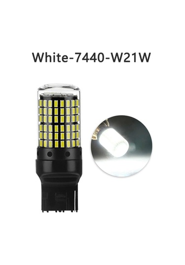 Araba 3014 144smd Canbus T20 7440 W21w Dönüş Sinyal Lambası Beyazıyla Uyumlu - Mükemmel Diğer