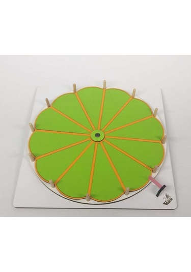 Esmay Eğitici Çarkıfelek Oyunu Yazılıp Silinebilir Çarkı Felek Çarkıfelek Turuncu Çizgili Yeşilbölü