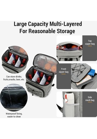 Trendooze Suya Su Sporları Soğutucular Sızdırmaz Sırt Seyahat Piknik Mavi Kapasite İzoleli Hafif Geçirmez Erkek/kadın Dayanıklı Çantası Büyük Astarlı Kk Mavi