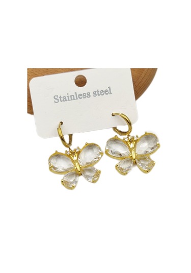 Çelik Büyük Kelebek Halka Küpe