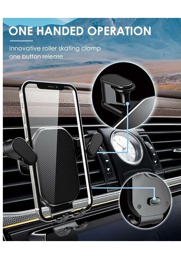 Araba Cep Telefonu Tutucusu, Süper Sağlam, Geliştirilmiş Havalandırma Kancası