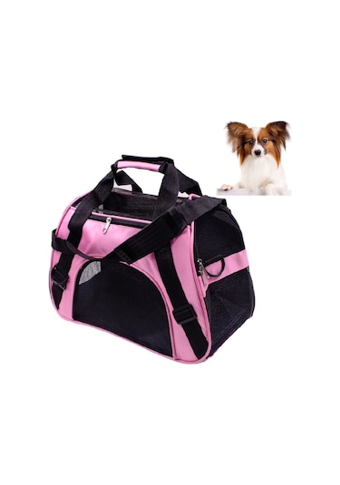 Taşınabilir Pet Sırt Çantası Köpek Go Out Messenger Katlanır Çanta Pet Malzemeleri, Özellikler: Orta Pembe