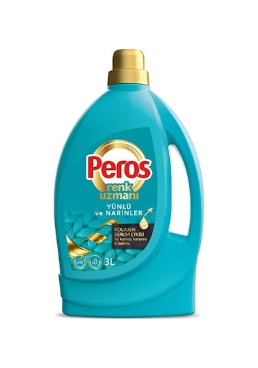 Peros Sıvı Bakım Renk Uzmanı Yünlü & Hassas Giysiler için Sıvı Çamaşır Deterjanı 3 L